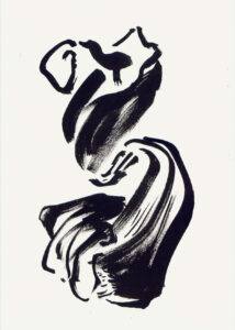 Novembertulpe, 2002, Tusche auf Papier, 28 x 20 cm